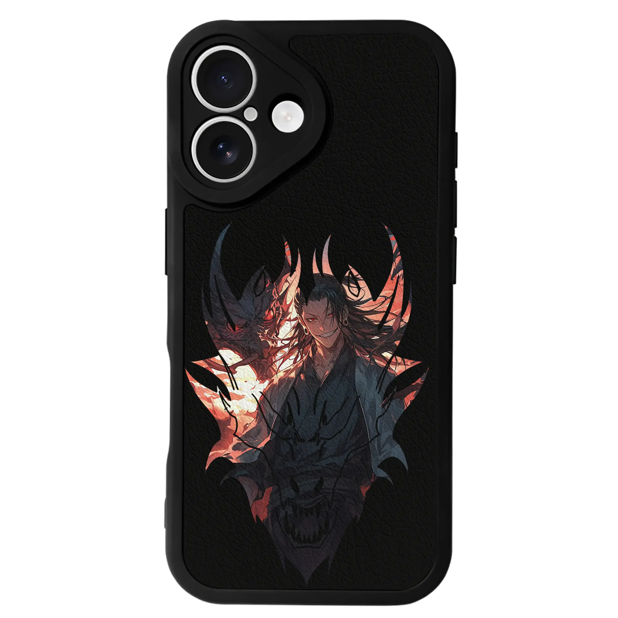 呪術廻戦 グッズ,夏油 傑 - IPhone 16シリーズ対応 ・ シリコンスマホケース ・ レザー調 ・ 高精度フィット ・ 耐衝撃 ・ ワイヤレス充電対応 ・ 精密カット